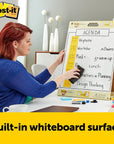 Super Sticky Portable Tabletop Easel Pad W/Dry Erase Panel, Great for Virtual Teachers and Students, 20X23 Inches, 20 Sheets/Pad, 2 Pads, Built-In Stand (563DE VAD 2PK) , White
