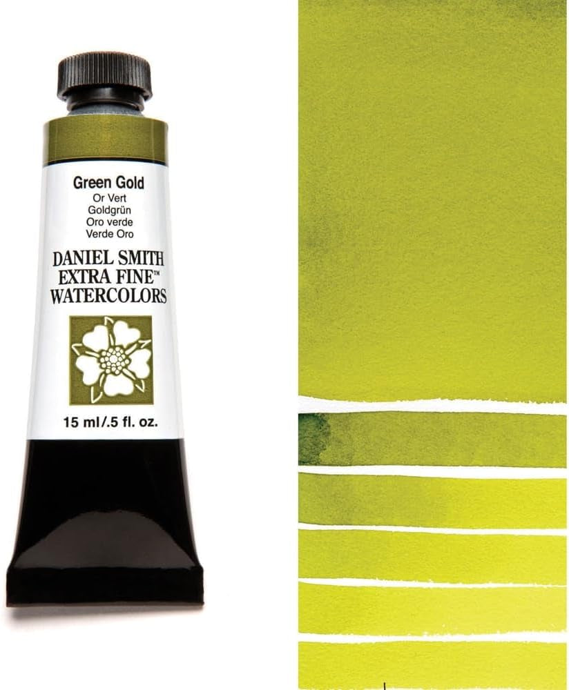 , Green Gold Extra Fine Watercolor 15Ml Paint Tube, 0.5 Fl Oz (Pack of 1)