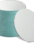 50-Pack of Small round Mirrors for Crafts, 4-Inch Glass Tile Circles for Wall and Table Decor, Mosaics, DIY Home Projects, Decorations, Arts and Crafts Supplies