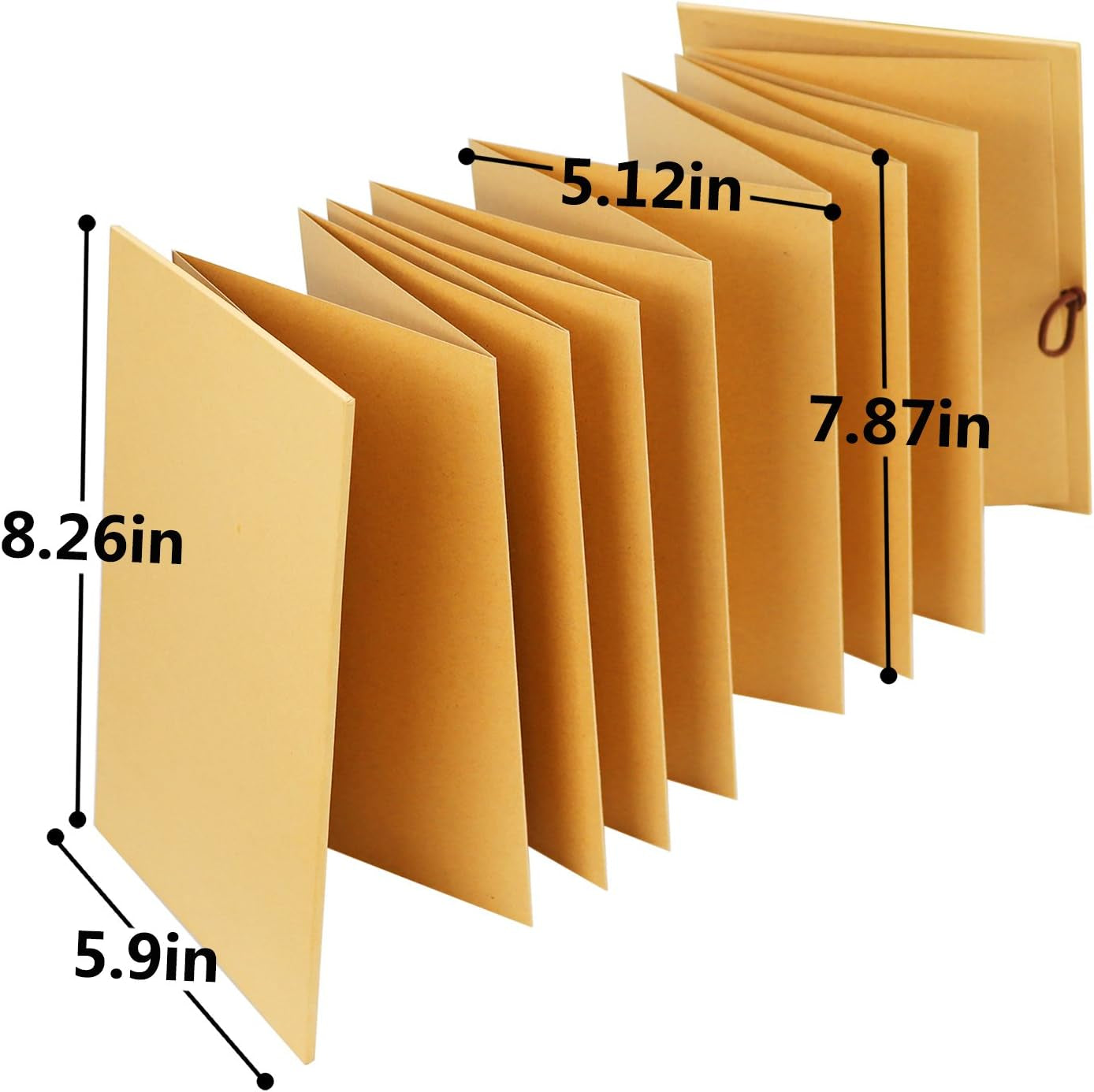 Scrapbook Albums, 6 X 8 Inches DIY Photos Collection by LUNIQI, Accordion Stretchable Folding Kraft Paper for Wedding Anniversary, Valentines Day, Love Memory
