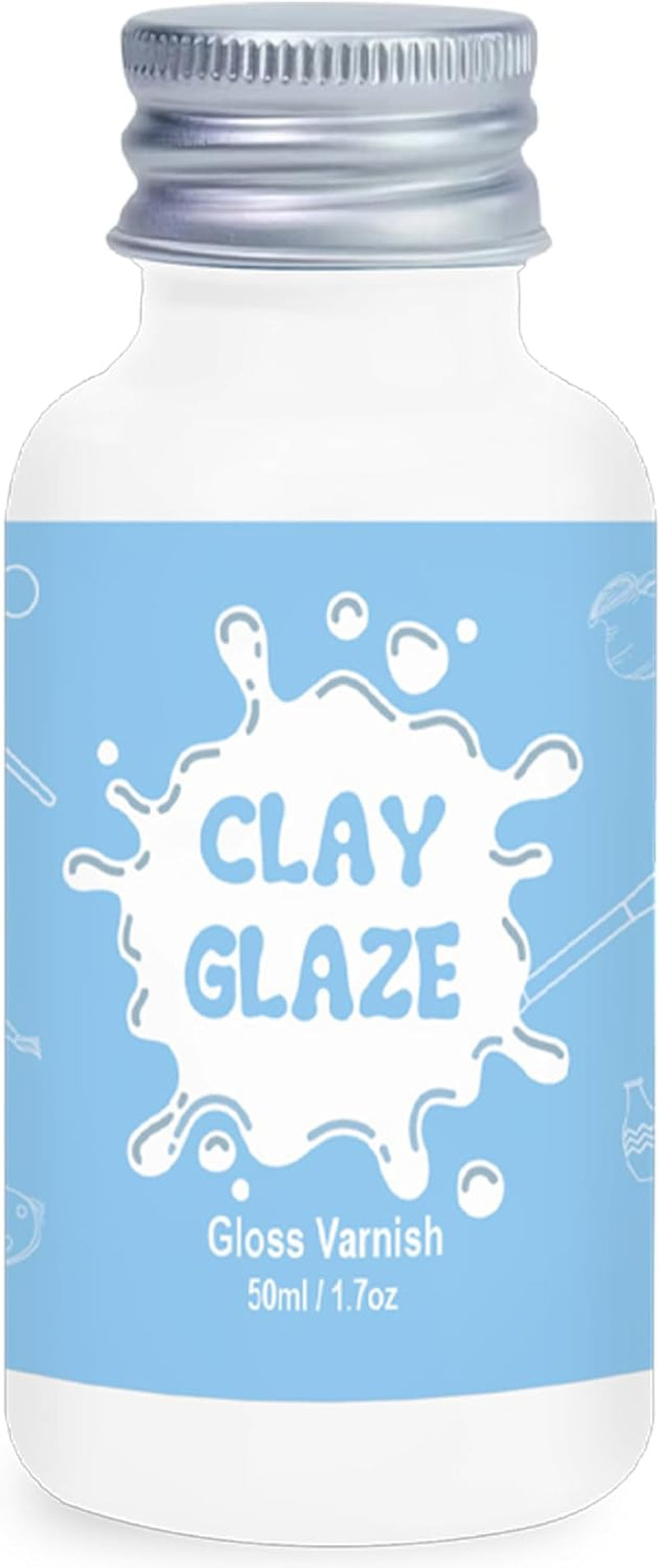 50Ml Air Dry Clay Varnish，Air Dry Clay Sealant for Airdry Clay，Air Dry Clay Glaze Can Not Only Used to Prevent Clay Cracking, Scratches, and Wear,It Can Also Having a Glossy Glaze Effect (Gloss)