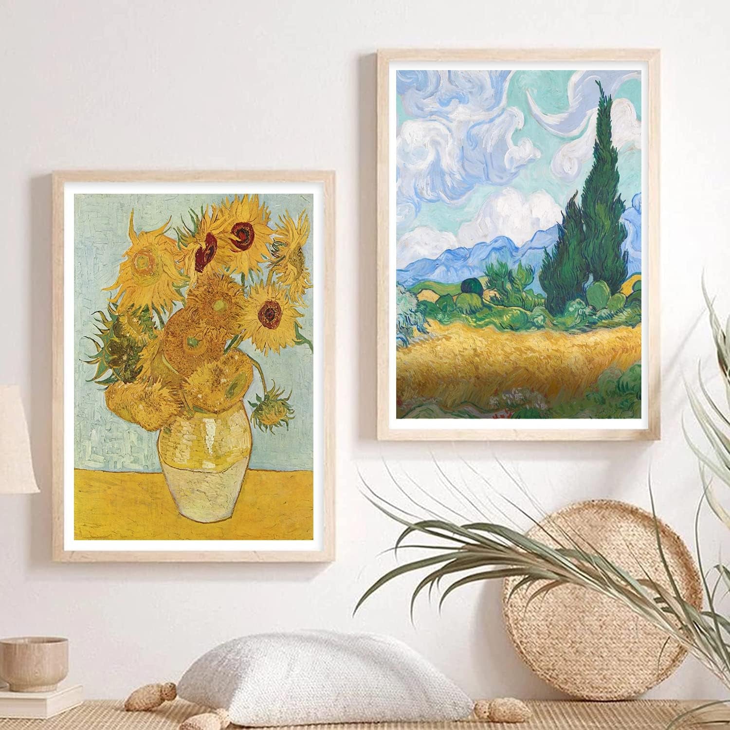 5D Diamond Art Kits for Adults Beginners 6 Pack - DIY Van Gogh Diamond Art Paint with Diamonds round Full Drill Diamond Dots Painting for Adults Kids Sunflowers Gem Art Pictures Art Wall Decor