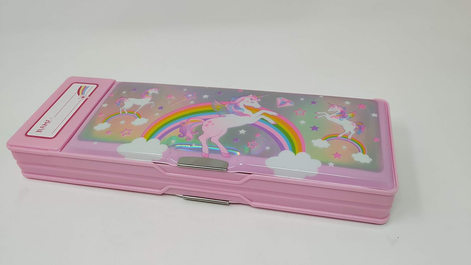 Unicorn Multifunction Pencil Case,Pencil Box for Girls. 2 Compartments Unique Stationery Set W/Z Pop Out Calculator and Pencil Sharpener. Best Back to School Gift Set for Kids, Girls & Teen.