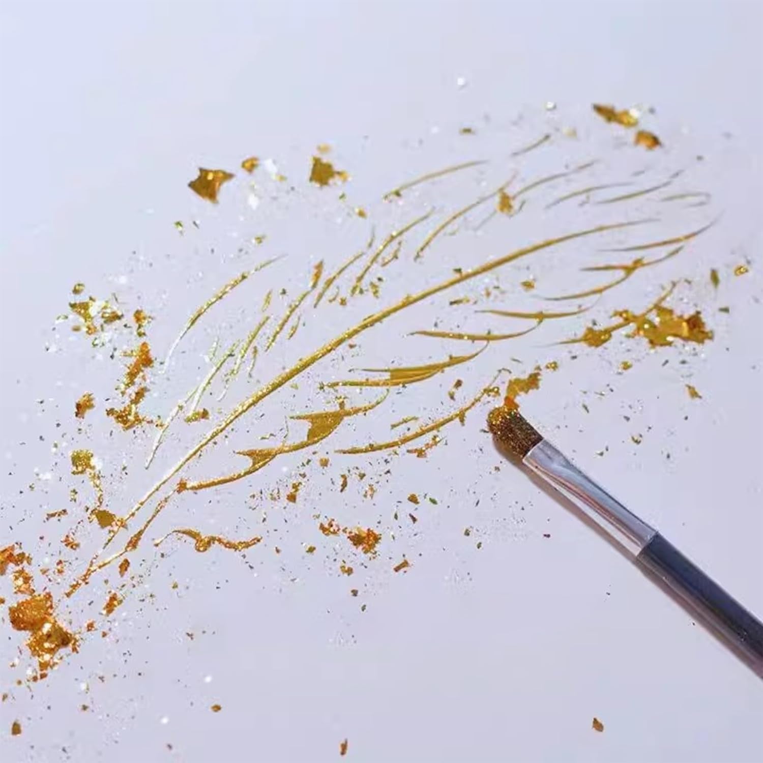 Gold Leaf Adhesive,Gilding Adhesive,Gold Leaf Glue for Craft, Arts, Wood Use (100Ml + Brush + Gloves)