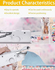 Handheld Sewing Machine Portable Mini Sewing Machine for Beginner Adult Electric Handy Sewing Machine for Quick Stitching