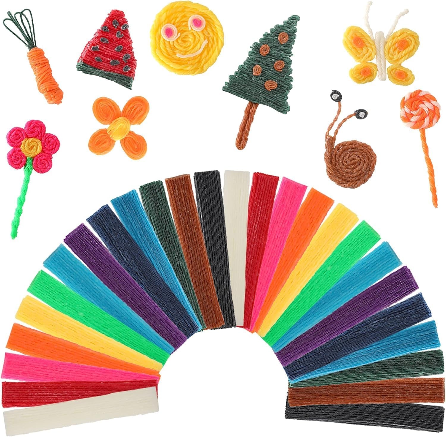 Wax Craft Sticks Bulk 700Pcs Bendable Sticky Wax Yarn Sticks in 13 Colors with Storage Bag for Students Adults DIY Art Supplies