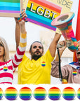 360 Pcs Gay Pride Pins round Rainbow Pinback Buttons 1.5 Inch LGBTQ Pins Rainbow Pins and Buttons LGBT Button Pin for Pride Month Events Parade Activities