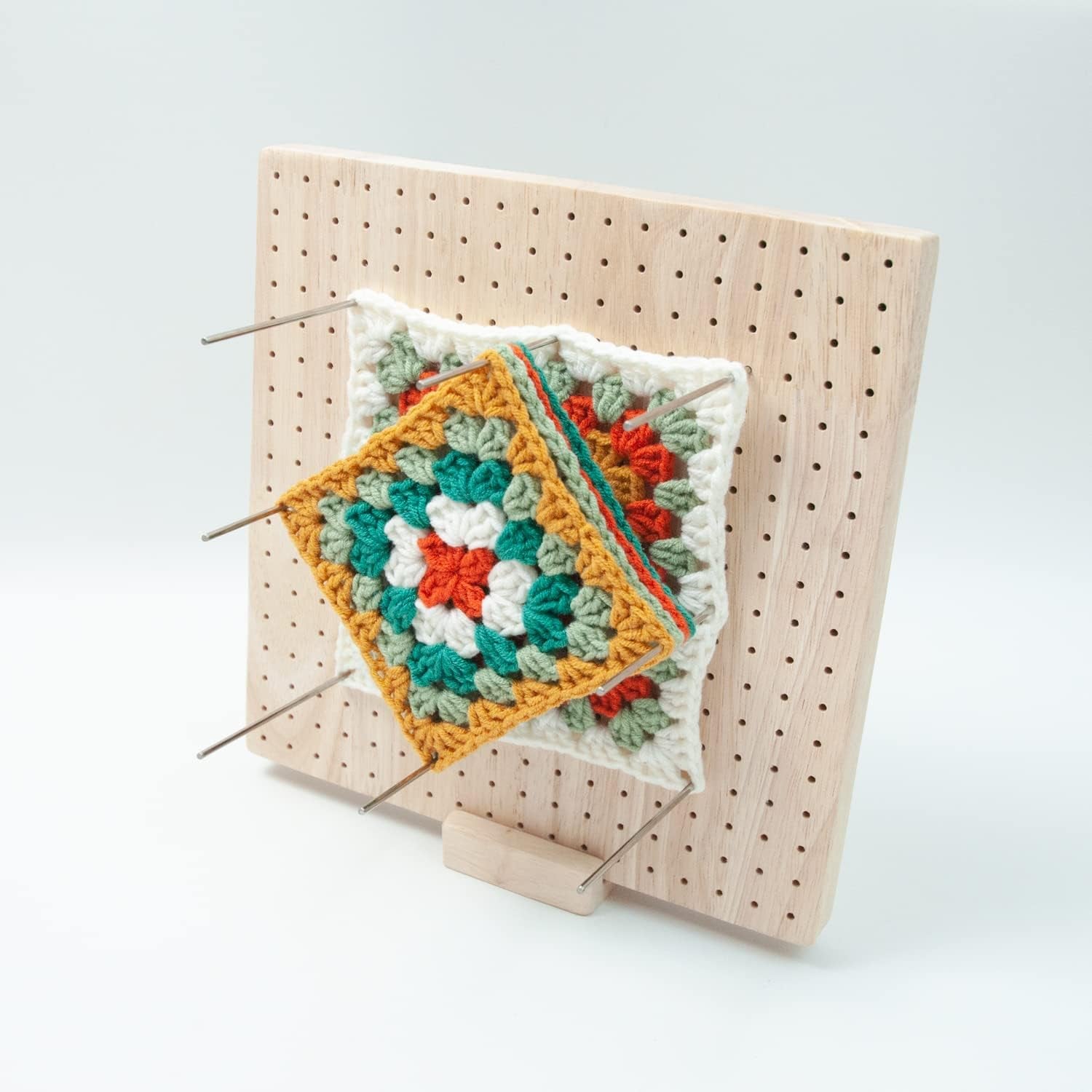9.25" Crochet Blocking Board with 20 Pins with 25Pcs Steel Pins, Blocking Board for Crochet Knitting and Crochet Projects