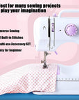 Sewing Machine Portable Mini Electric Sewing Machine for Beginners 12 Built-In Stitches 2 Speed with Foot Pedal，Light, Storage Drawer.
