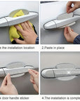 8pcs Bling Car Door Handle Anti-Collision Diamond Stickers - Sparkling PVC Decals for Stylish Protection, Fits Most Vehicles, Car Stickers