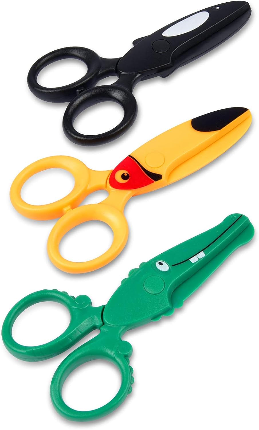 Kids Scissors,  Toddler Scissors Children Safety Scissors for Kid Ages 2-4, Blunt Tip Preschool Training Scissors Color Blocking Art Craft Scissors, 3Pcs