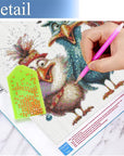 Cock Diamond Painting Kits for Adults, Chicken 5D DIY Diamond Art Kits for Adult round Full Drill Diamond Painting for Home Wall Decoration Gift 12×16Inch