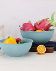 Mainstays - Blue 4-Piece Eco-Friendly Recycled Plastic Serve Bowl Set