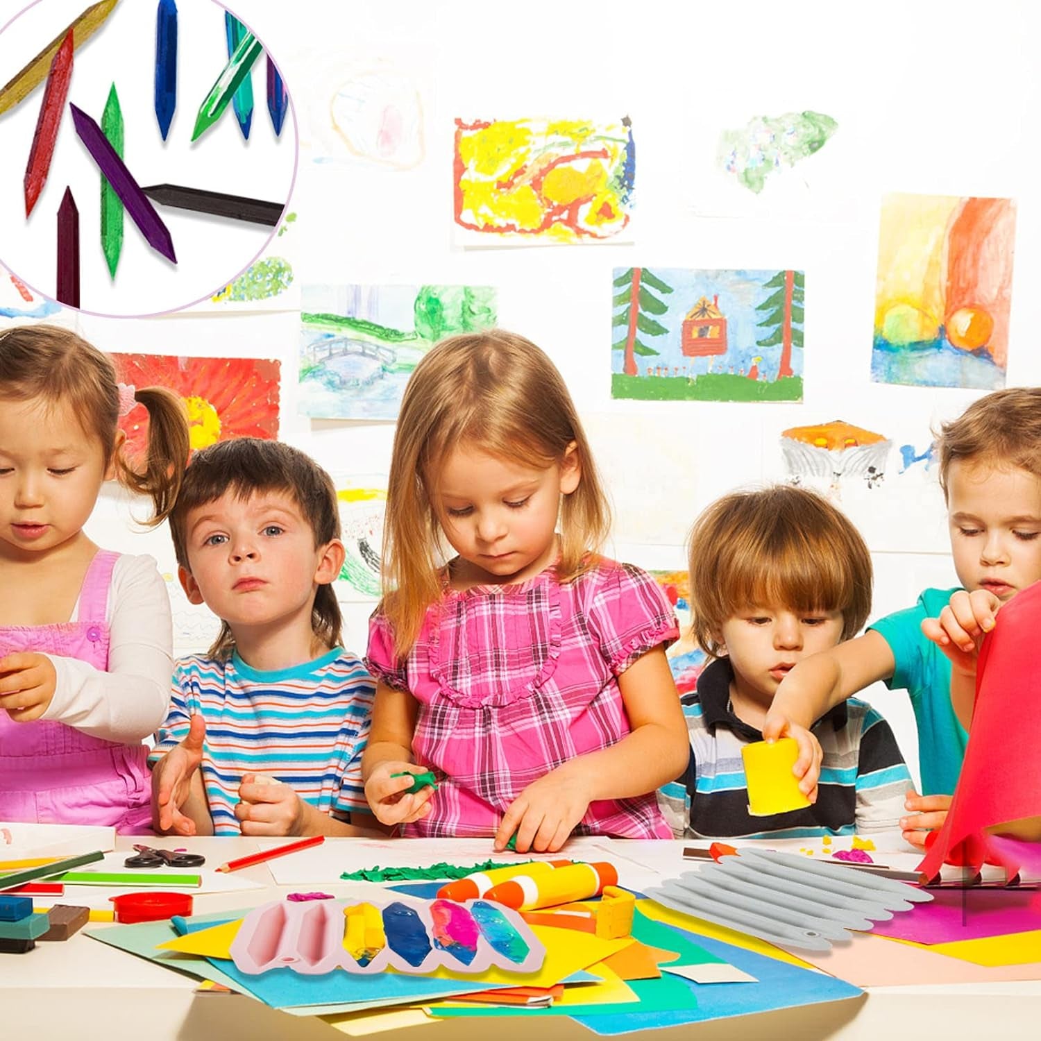 2 Pcs Crayon Mold Crayon Recycling Mold Cavity Double Tipped 3D Melted Crayon Molds Pure Silicone Oven DIY Crayon Shaped Mold Reusable Triangular Crayon Molds for DIY Making