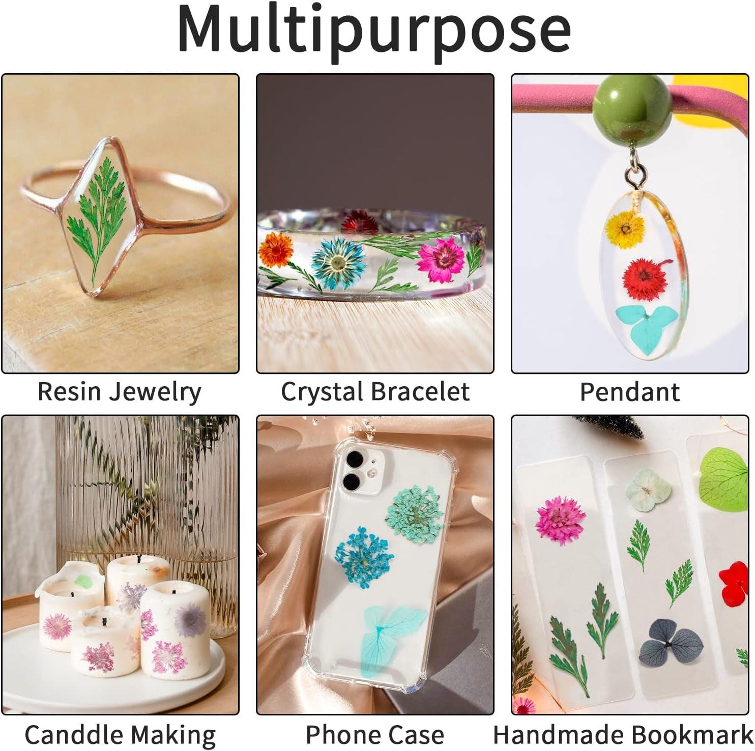 4 Boxes Dried Flowers for Resin, 48 Styles Natural 3D Applique Flowers DIY Craft Supplies, Resin Epoxy Casting Fillers for Silicone Molds, Nail Arts, Handmade Projects, Decoration Accessories