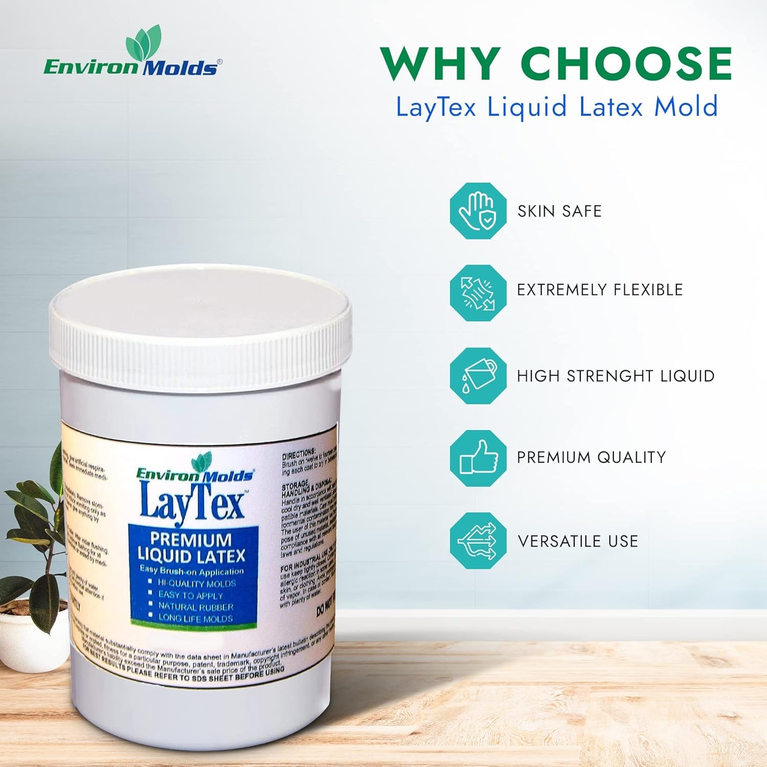 Liquid Latex Mold Making Rubber 16-Oz.