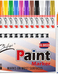 Permanent Paint Pens,Medium Tip Oil-Based Paint Pens,Never Fade Quick Dry and Waterproof Paint Marker Pen for Plastic,Metal, Wood,Glass, Rock, Fabric,Diy Craft and More(Set of 8)