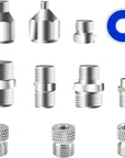 Multi-Size Airbrush Adapter Set Air Brush Fitting Connector Kit Airbrush Accessories for Air Compressor, Badger Paasche Aztec Airbrush