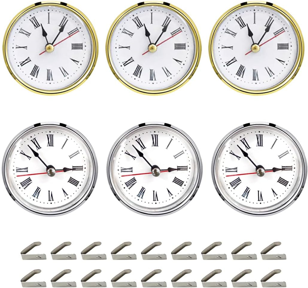6Pcs Clock Parts for Clock Resin Mold,Clock Pieces for Clock Epoxy Casting Resin Mold