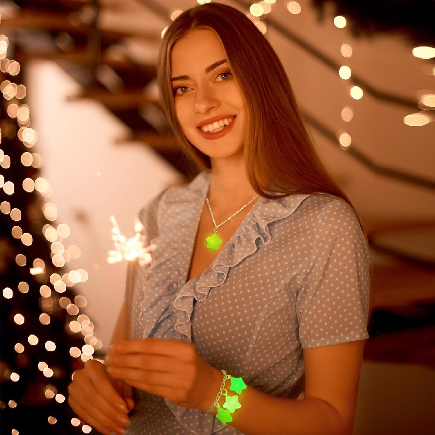 Glow in the Dark Star Charms Luminous Resin Star Pendants Charms Bulk Star Pendant Bead Pendants for Jewelry Making, 7 Colors