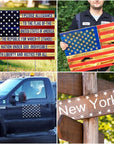 12 Pieces American Flag 50 Star Stencil Templates, 6 Sizes American Flag Templates, Ideal for DIY Crafts Design, Independence Day Project, American Flag Projects