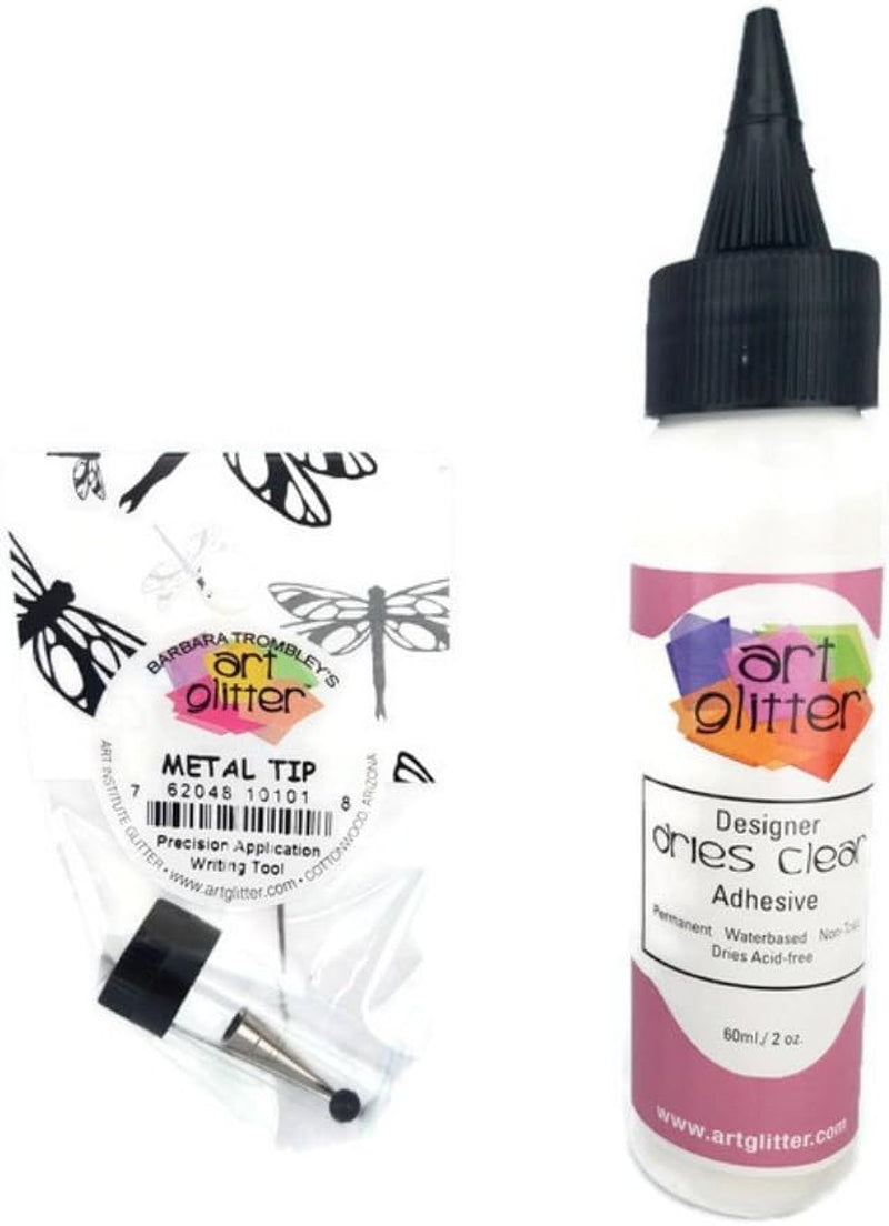 Glue Designer Dries Clear Adhesive 2 Oz with Ultra Fine Metal Tip