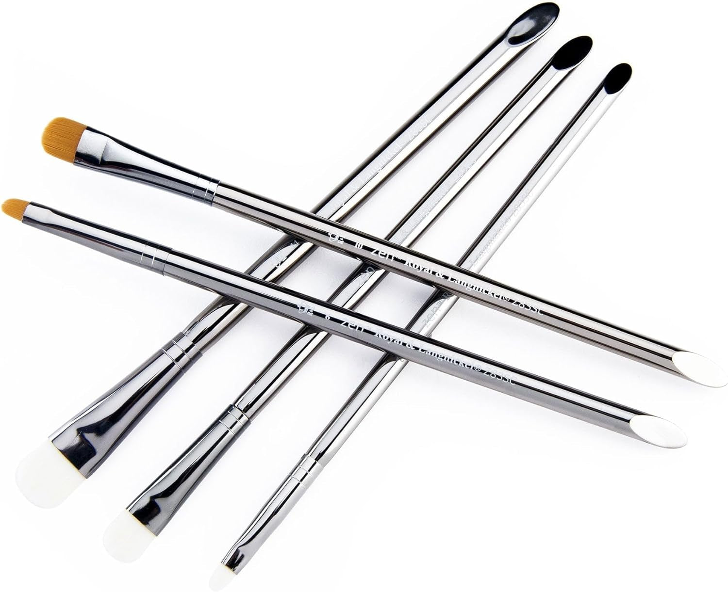 , Zen Series 83, Set of 5 Brushes, Standard Handle, Synthetic Filament, Natural Hair, Stiff Scrubber 2, 8, 14, Scrubber 6, 10, RZEN-SET835