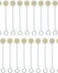 50 Pieces Wool Daubers Ball Brush Leather Dye Dauber Dyeing Applicator with Metal Handle for DIY Crafts Projects