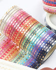 24 Rolls Skinny Washi Tape Set Gold Foil Print Decorative Tapes for Arts, DIY Crafts, Journals, Planners, Scrapbooking, Wrapping (Slim 3Mm)