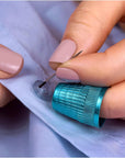 Slip Stop Thimbles, Size Large and Xlarge, Metallic Blue and Purple - Set of 2