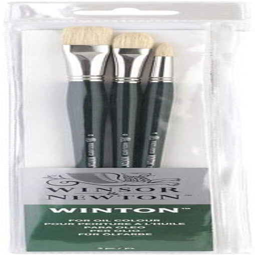 Winton Long Handle Brush (3 Pack) (Round 4, Filbert 6, Flat 8)
