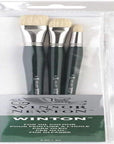 Winton Long Handle Brush (3 Pack) (Round 4, Filbert 6, Flat 8)