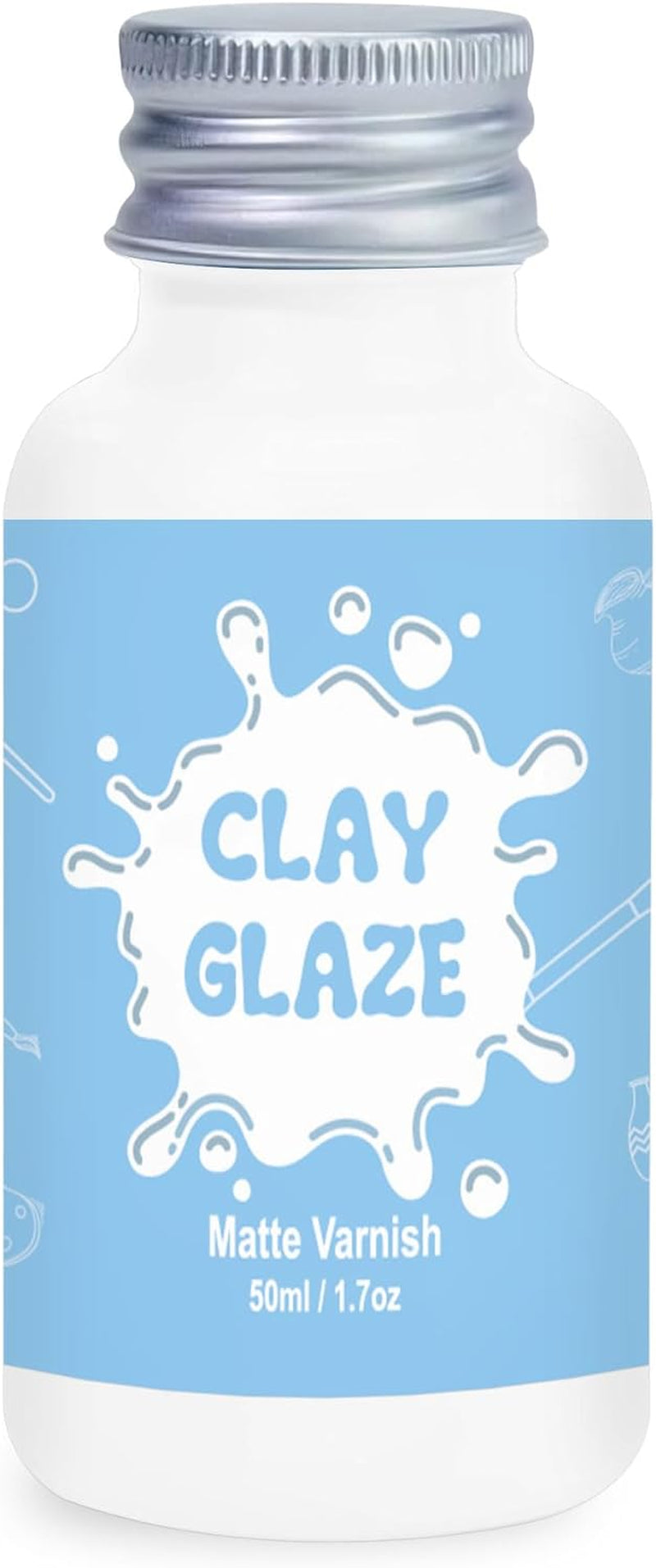 50Ml Air Dry Clay Varnish，Air Dry Clay Sealant for Airdry Clay，Air Dry Clay Glaze Can Not Only Used to Prevent Clay Cracking, Scratches, and Wear,It Can Also Having a Glossy Glaze Effect (Gloss)