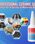 Ultimate Ceramic Glue, Proper for Ceramic & Porcelain，30G – Waterproof, High Temperature Resistant and Food Grade Material.