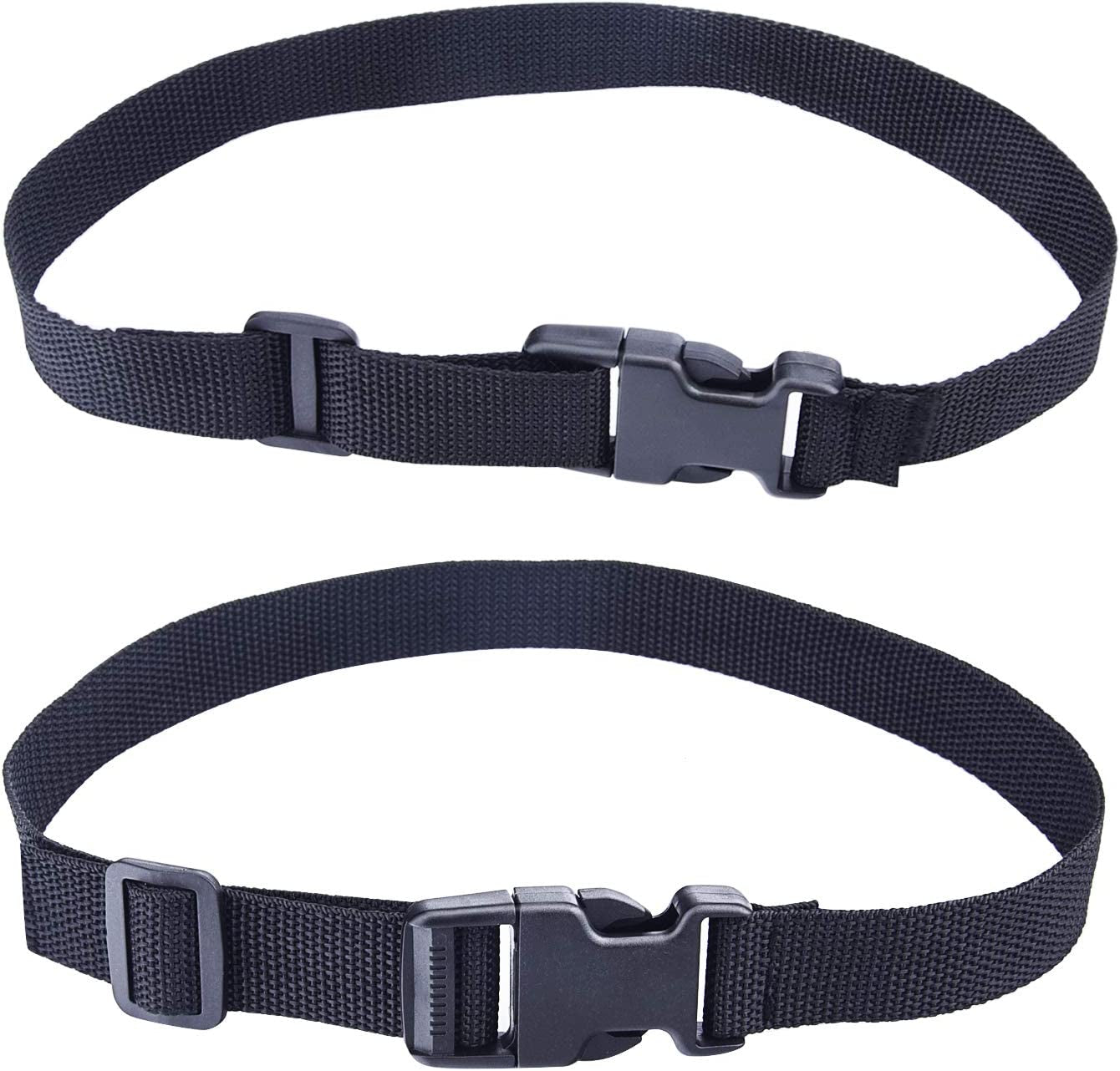 1 Inch 16 Yards Polypropylene Webbing Strap Band with 16 Set 1Inch Side Release Plastic Buckles, Black