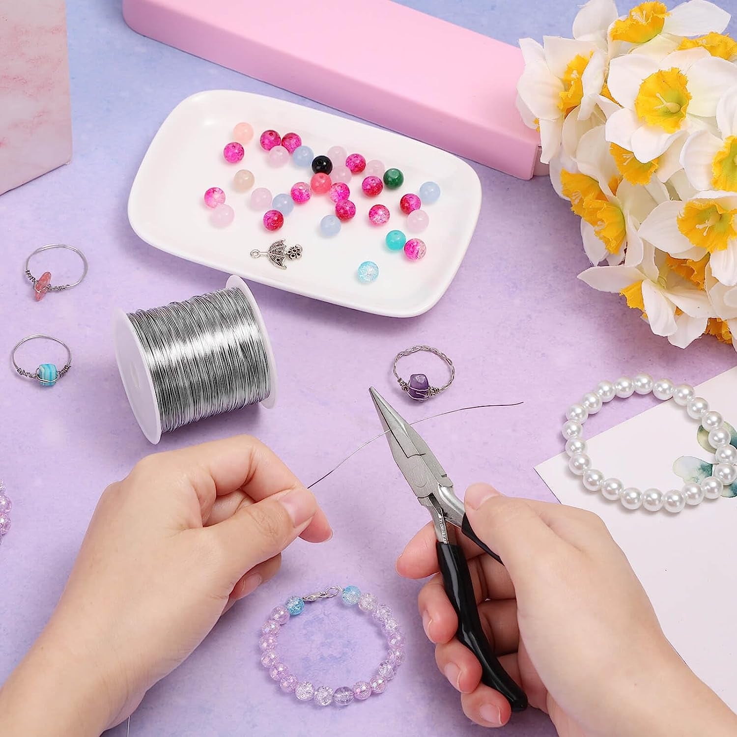 26 Gauge Stainless Steel Wire for Jewelry Making, Bailing Wire Snare Wire Wrapping for Craft and Jewelry Making