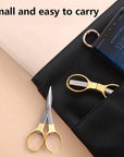 Folding Scissors,Tsa-Compliant and Portable,Compact Enough to Fit in Your Purse,Safe Portable Travel Scissors,Small Scissors,Stainless Steel Retractable Scissors,Fishing Scissors,1 Pcs