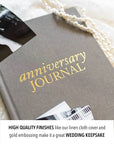Wedding Anniversary Journal (Taupe, 189 Pages) by Duncan & Stone - Anniversary Book for Couple - Marriage Memory Book & Photo Album - Unique Wedding Gifts for Couple