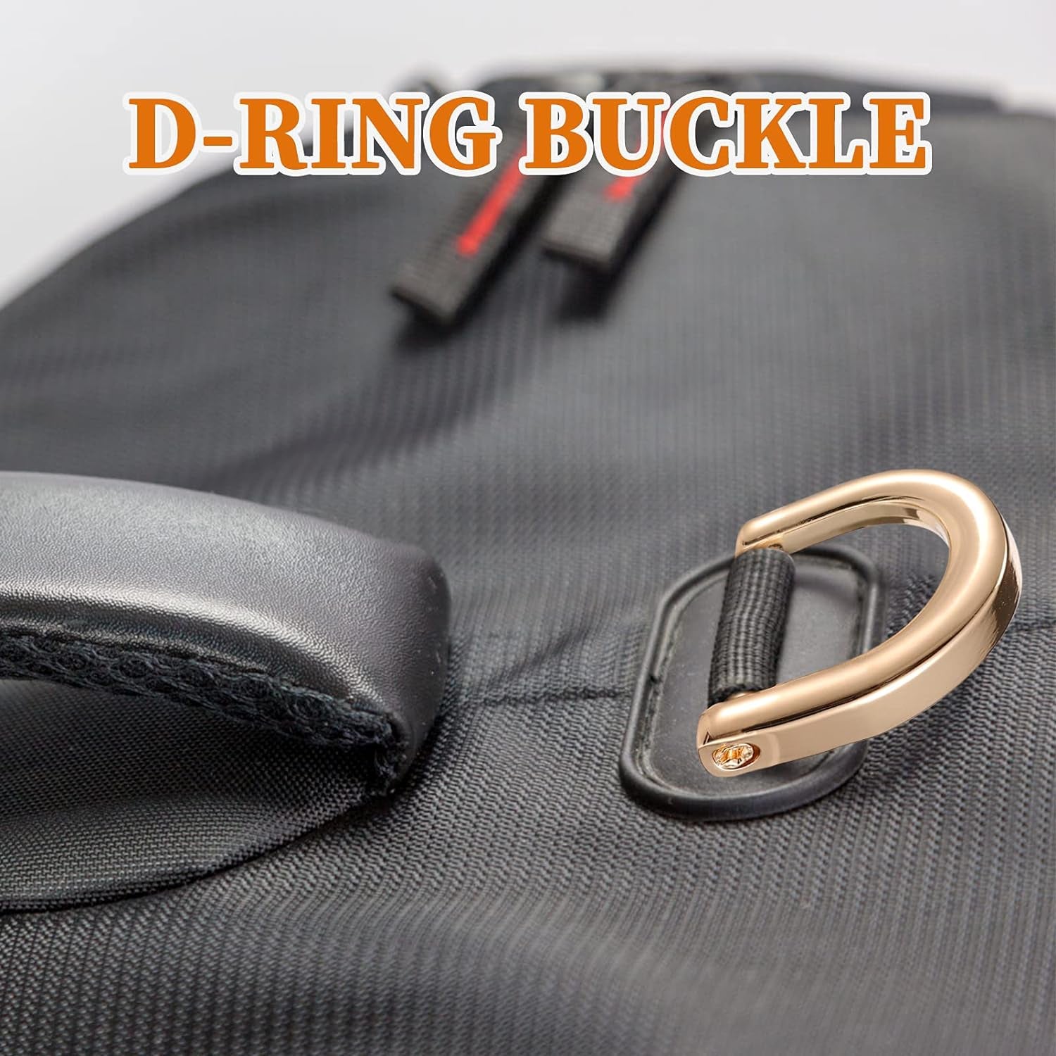 D-Rings Screw in Shackle Horseshoe U Shape D Ring DIY Leather Craft Purse Keychain Accessories for Strap 2Cm (Gold)