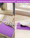Sewing Mat Set, Sewing Machine Muffling Mat, Reduce Sewing Machine & Pedal Vibrations, Movement and Slipping, Sewing Machine and Sergers Accessory (2-Piece Set) (Purple)