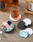 Sublimation Blank Cup Coasters Bulk Square Blank Cup Mat Rubber for Sublimation Transfer Heat Press Printing DIY Crafts 3.93 X 3.93 Inch (50 Pieces)