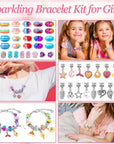 150Pcs Charm Bracelet Making Kit with Jewelry Box Girls Beads for Jewelry Making Kit with DIY Crafts Gift for Girls Bracelet Teen Women Birthday Valentine Gifts Christmas