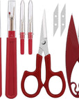 Sewing Seam Ripper Tool,Stitch Remover and Thread Cutter with 2Big+2Small Seam Rippers,1 Pack Thread Snips,1Pack 5”Scissor
