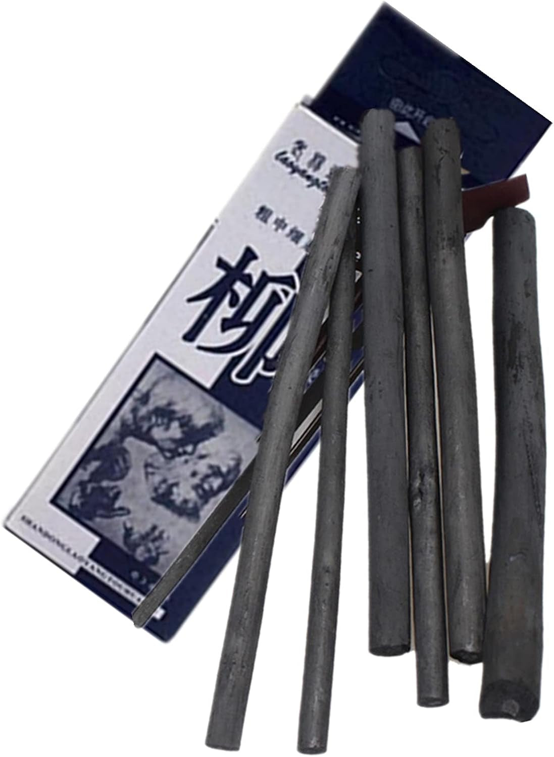 Vine Charcoal, Soft, Black 25 Charcoal Sticks for Drawing, Sketching, and Fine Art, Willow Sketch Charcoal Pencils for Drawing (5-8Mm(25Pcs))