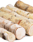 6 Pack Large Birch Logs for Fireplace Unfinished Wood Crafts DIY Home Decorative Burning(Logs:2.4"-3.1" Dia. X 16" Long)