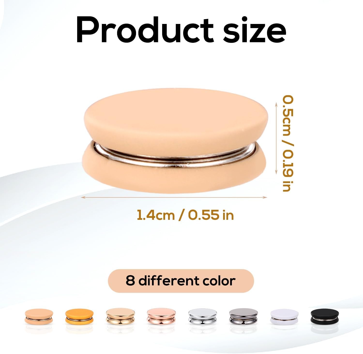 8Pcs Hijab Magnetic Pins, Strong Clothes Hijab Magnets Multi-Purpose Colorful Magnetic Scarf Clasp Pinless Brooch Hijab Pins Buttons for Women Clothing Dress Scarves (Matte+Plating)