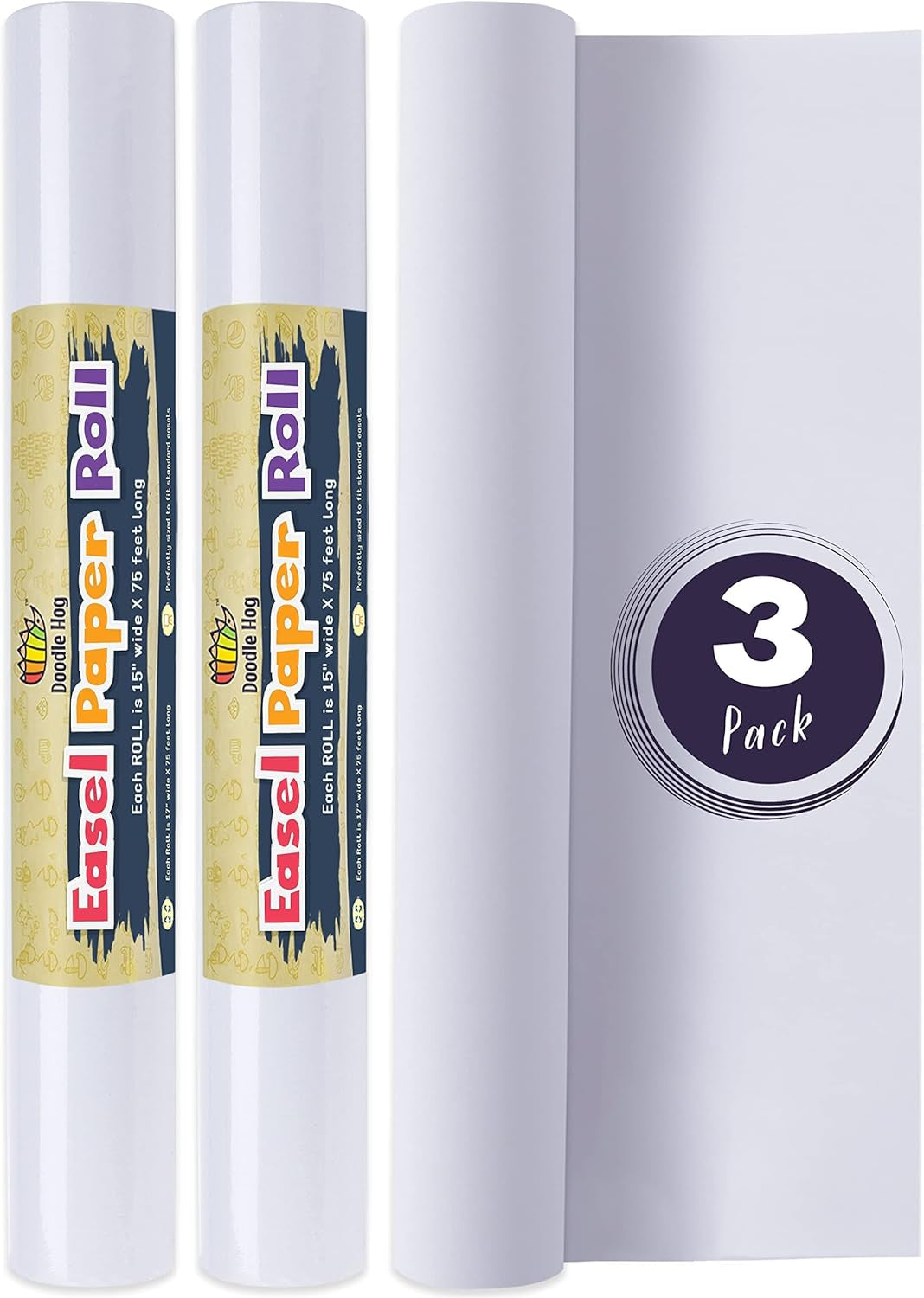 Incredible Value 3-Pack Easel Paper Roll (17 Inches X 75 Foot)