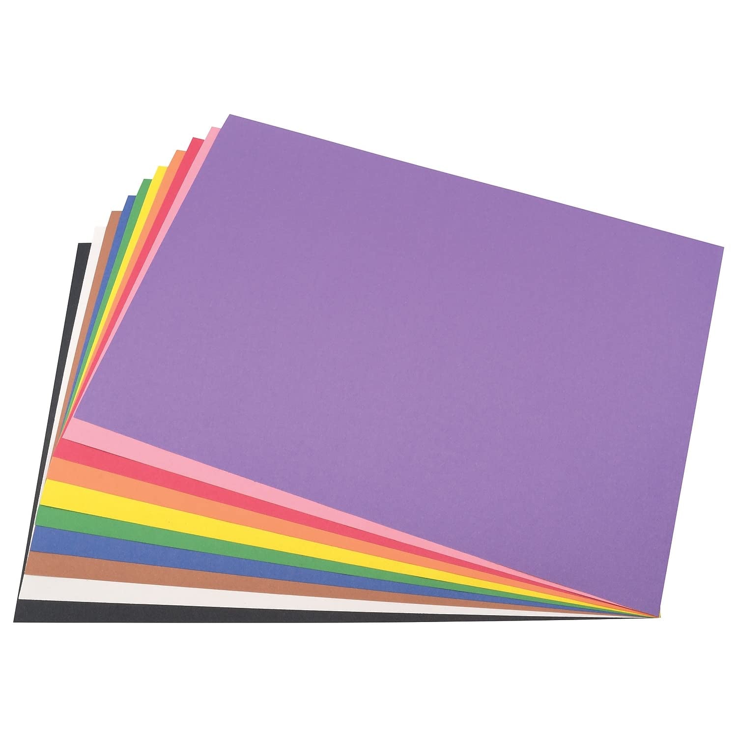 Prang (Formerly ) Construction Paper, 10 Assorted Colors, 12" X 18", 50 Sheets