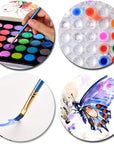 Upgraded 48 Colors Washable Watercolor Paint Set with 3 Brushes and Palette, Non-Toxic Paints Sets for Kids, Adults, Beginners Artists, Make Your Painting Talk…