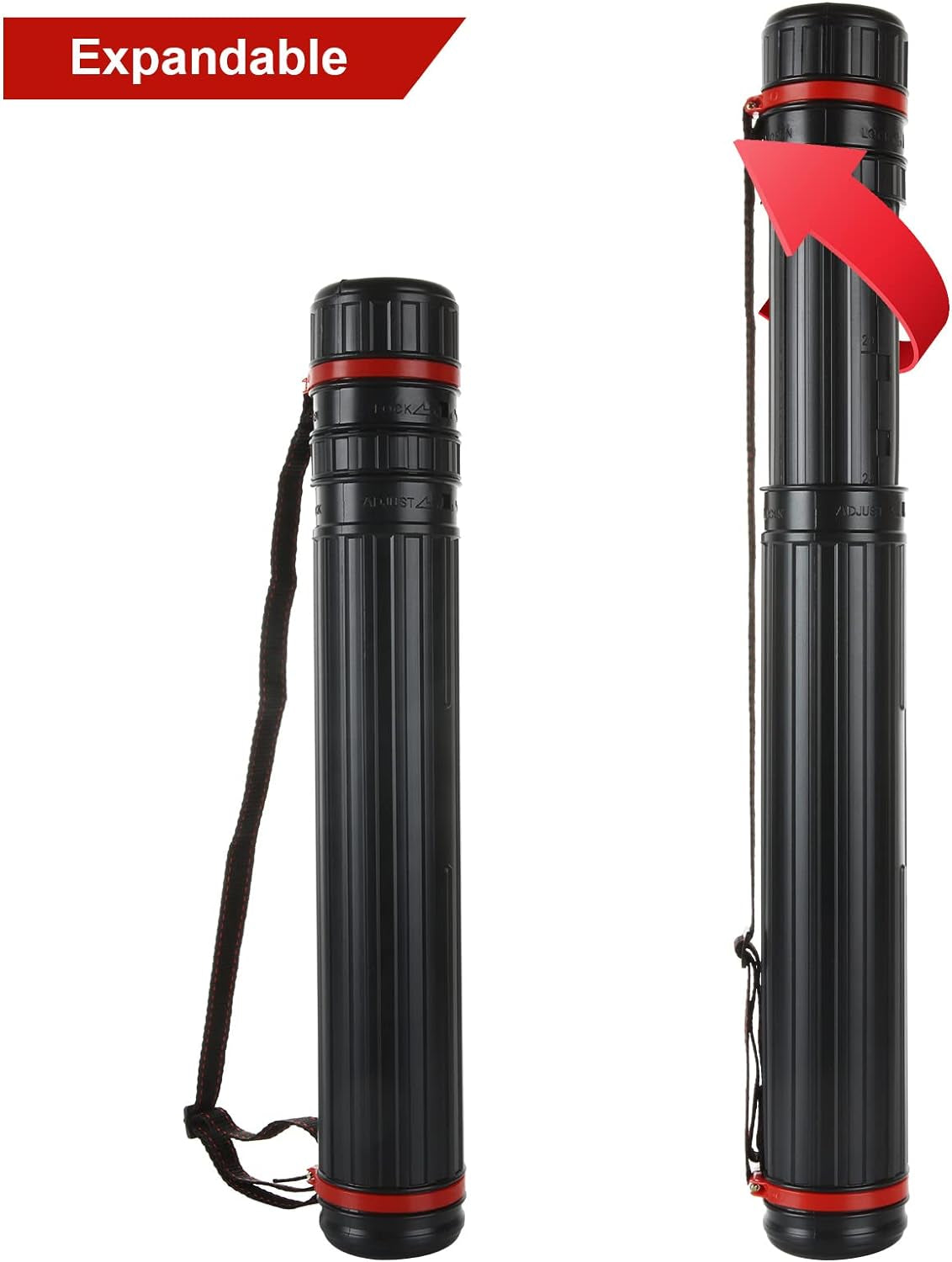 3PCS Poster Tube, Small Poster Tube with Strap, Art &amp; Poster Storage Transport Tubes, Carry Document, Blueprint, Drawing and Artwork, round Poster Holder Tube Cases Expand from 17.5 to 28 Inch